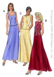 3033 LONGER BACK FLARE SKIRT,SLVLSS BUTTON TOP PATTERN XS-XL